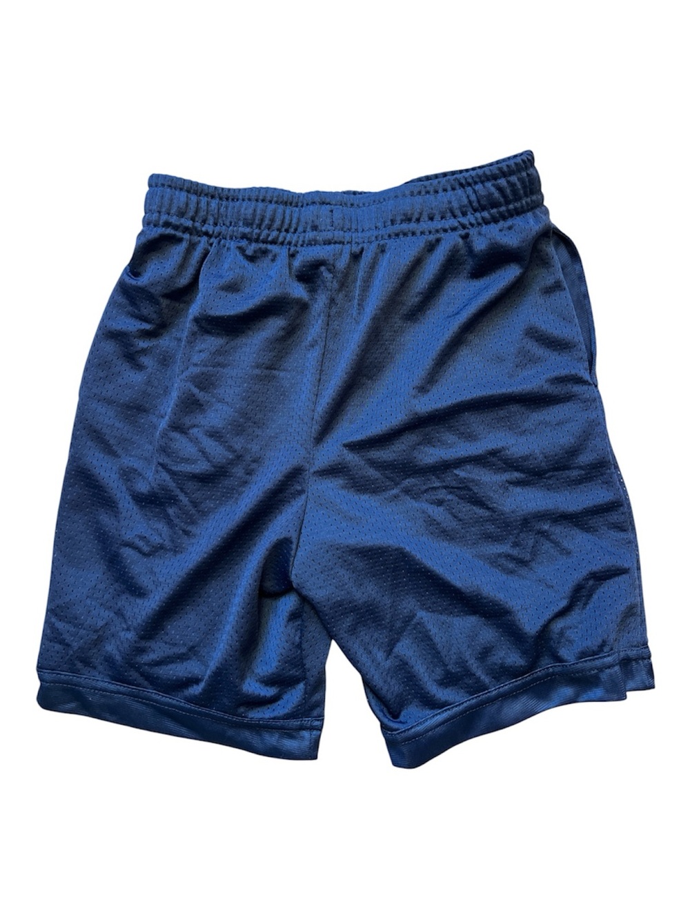 Athletic Works Boys' Mesh Performance Shorts, Navy Blue, Size L (10-12).
